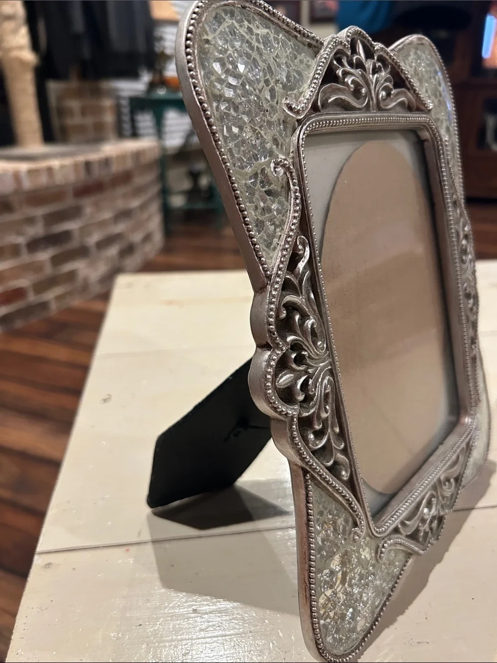 Ornate Silver Mosaic Decorative Picture Frame - Silver